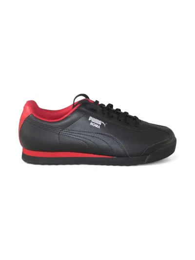 Puma Roma Basic Gs "black/red" Sneakers In Black