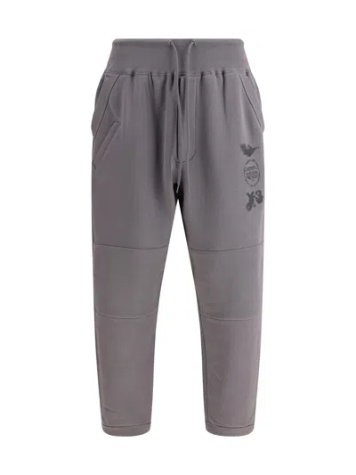 Y-3 Side Graphic Sweatpants In Gray