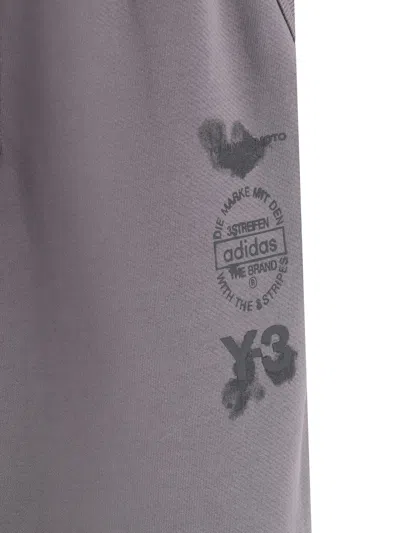 Y-3 Side Graphic Sweatpants In Gray