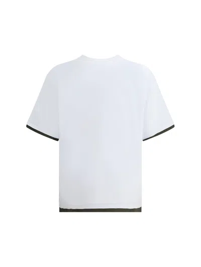 Sacai Pocket-trimmed Jersey T-shirt In White
