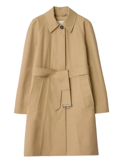Burberry Mid-length Bonded Cotton Car Coat In Neutral