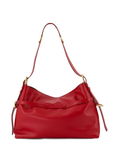 Givenchy Voyou Medium Grained Leather Shoulder Bag In Burgundy