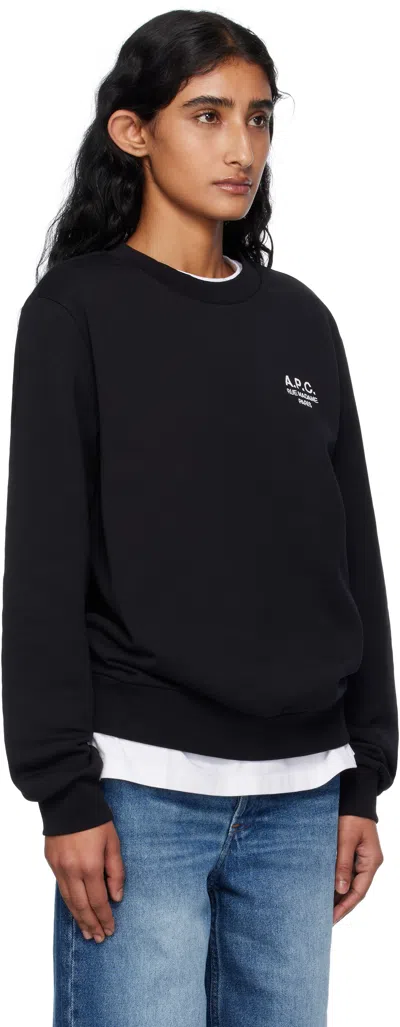 Apc A.p.c. Sweat Standart Rue Madame Cotton Crew-neck Sweatshirt In Black