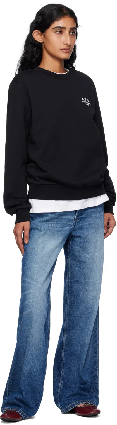 Apc A.p.c. Sweat Standart Rue Madame Cotton Crew-neck Sweatshirt In Black