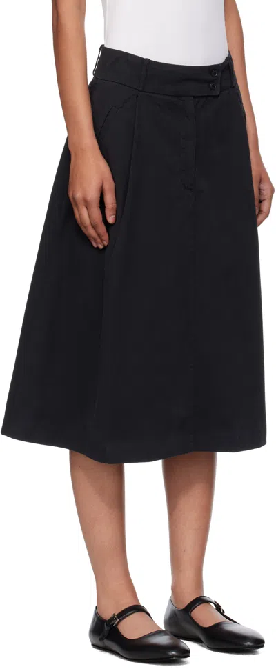 Apc A.p.c. Deborah Organic Cotton Flared Skirt Clothing In Black