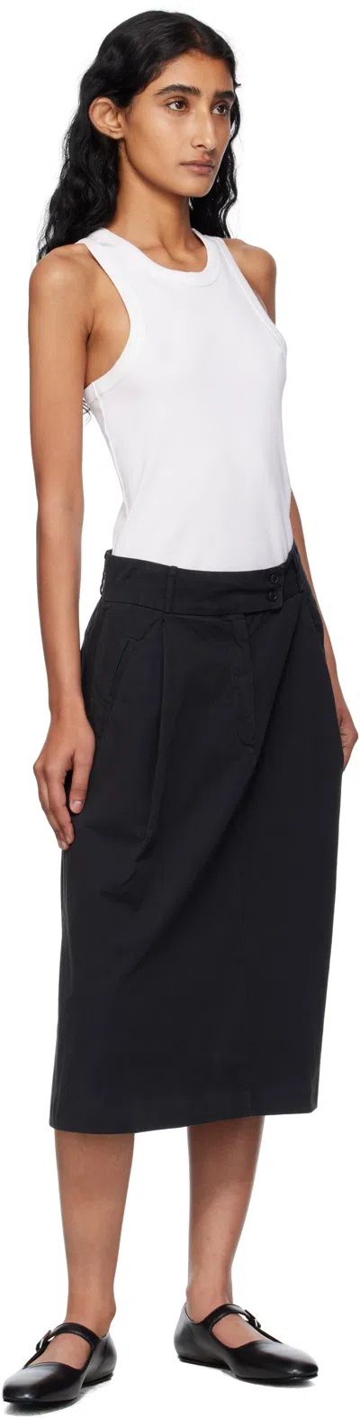 Apc A.p.c. Deborah Organic Cotton Flared Skirt Clothing In Black