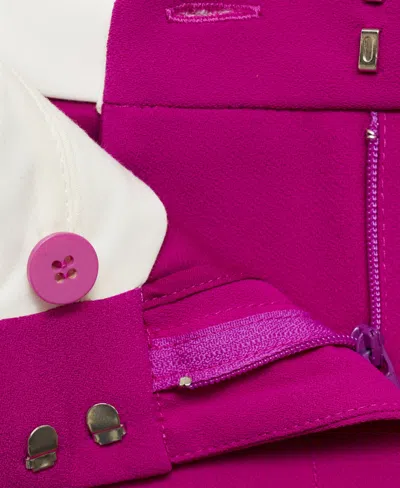 Mango Pleat Detail Trousers Fuchsia In Purple