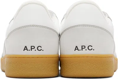 Apc A.p.c. Two-tone Synthetic Leather Plain Sneakers In White