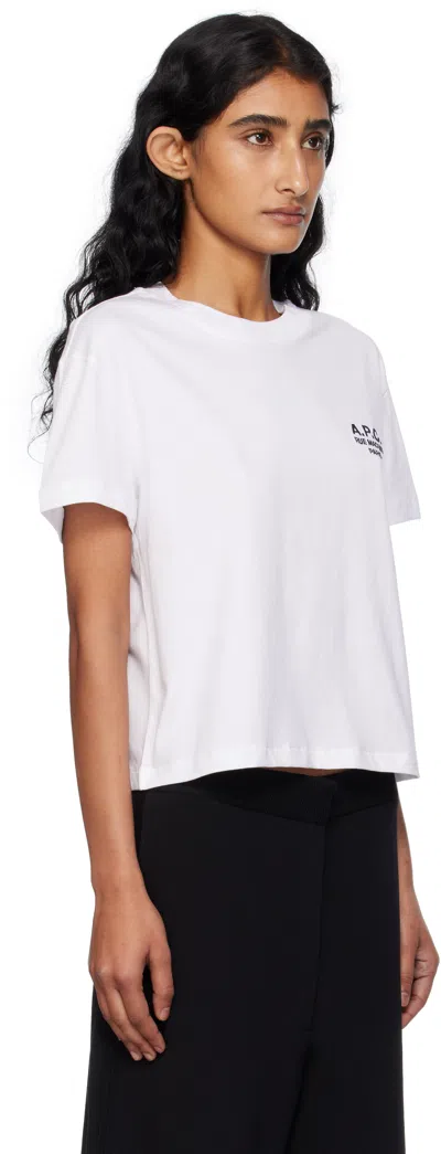 Apc Denise Logo Cotton  Jersey T-shirt In White