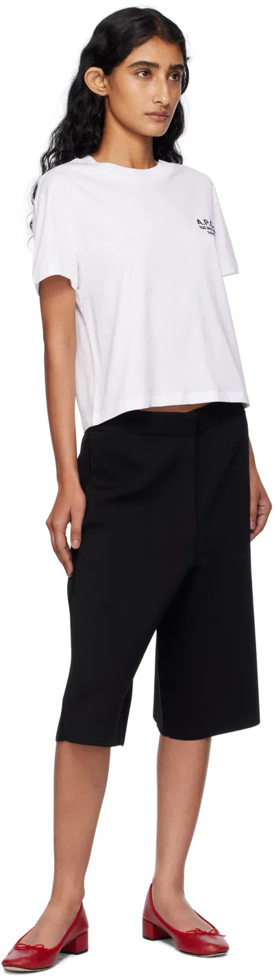 Apc Denise Logo Cotton  Jersey T-shirt In White