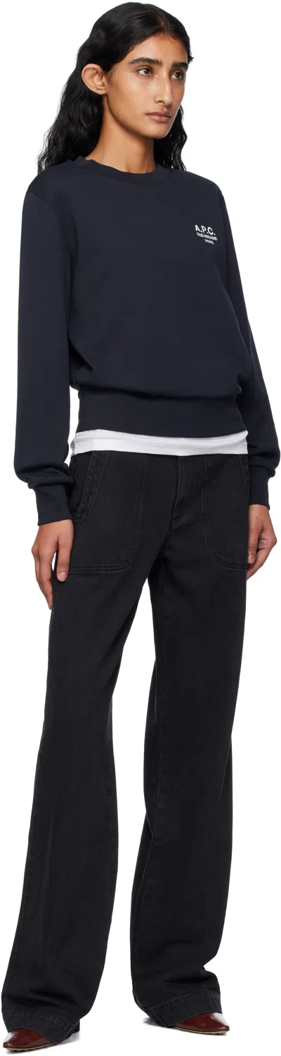 Apc A.p.c. Navy Blue Cotton Sweatshirt