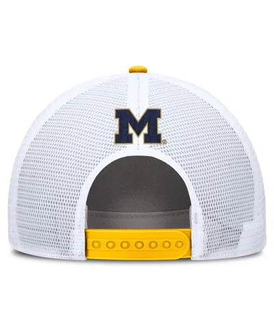 Jordan Men's Michigan On-field Rise  Brand College Trucker Adjustable Hat In Yellow