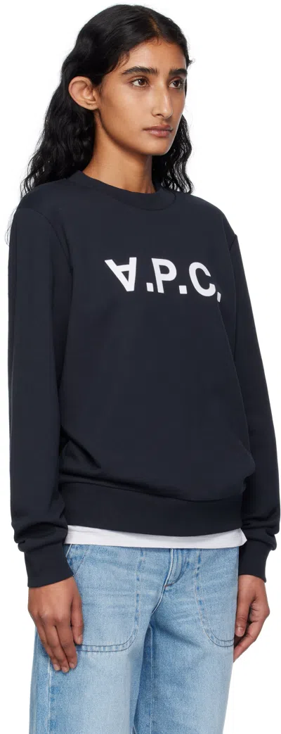 Apc Elisa Vpc Logo Sweatshirt In Inverted Print In Blue