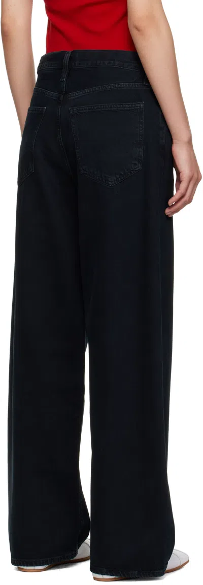 Agolde Ren High-rise Cropped Straight Jeans In Black
