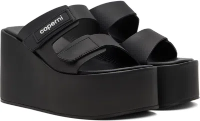 Coperni 'patch Wedge Sandal' Wedges In Black