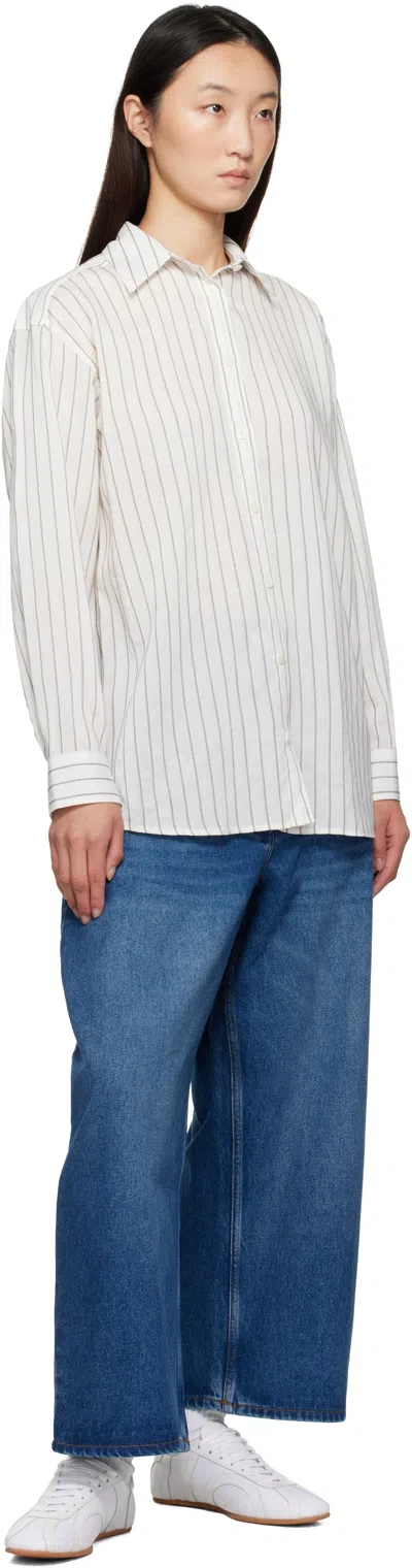 Studio Nicholson Blue Denim Chalco Cropped Jeans In Blue