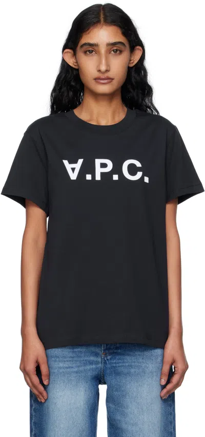 Apc Dark Blue T-shirt In Black