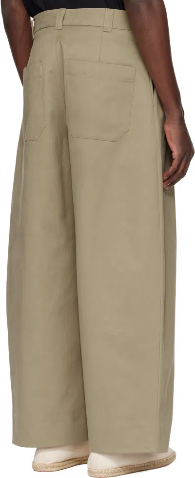 Studio Nicholson Pleat-detail Trousers In Brown