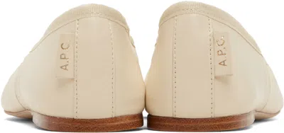 Apc Beige Swan Ballerina Flats In Neutral