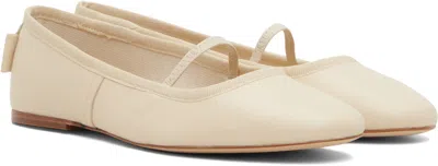 Apc Beige Swan Ballerina Flats In Neutral