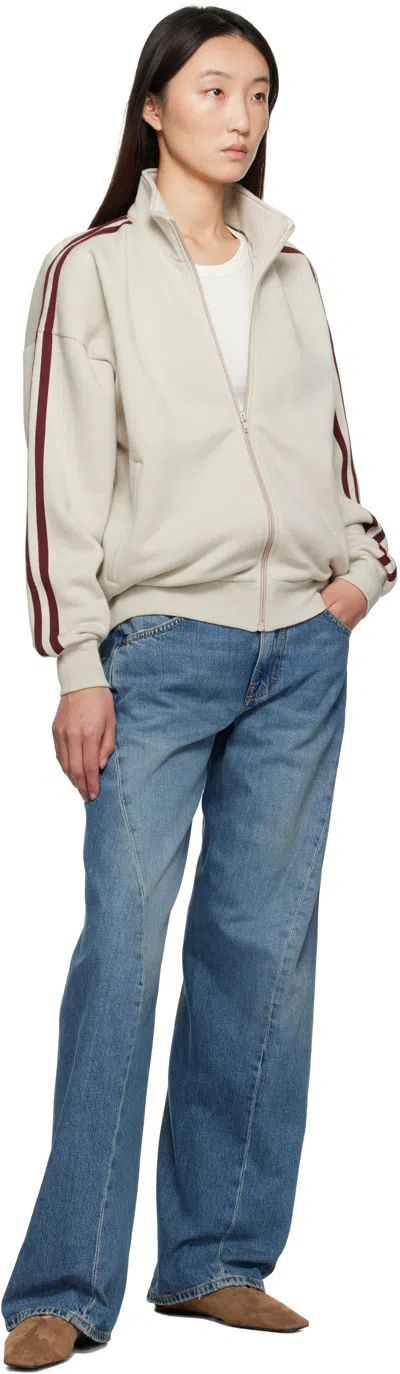 6397 Blue Big Twisted Seam Jeans In Blue