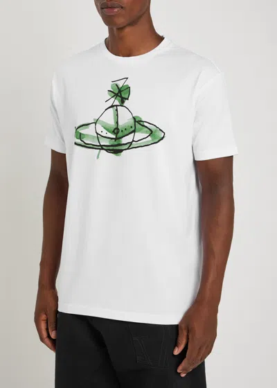 Vivienne Westwood Crew Neck Graphic Print Short Sleeves In White