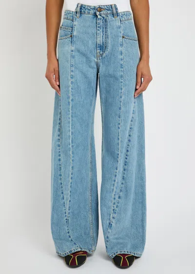 Maison Margiela Décortiqué Denim Jeans Blue In Blue