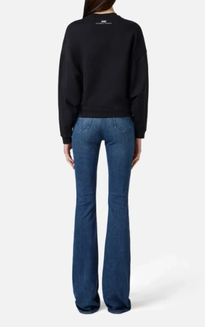 Elisabetta Franchi Sweatshirt With Lettering Print In Black