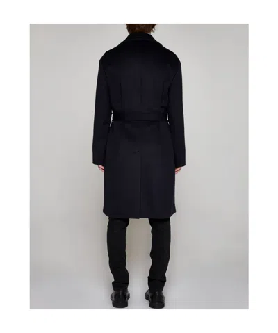 Lardini Single Breasted Belted Coat In Black