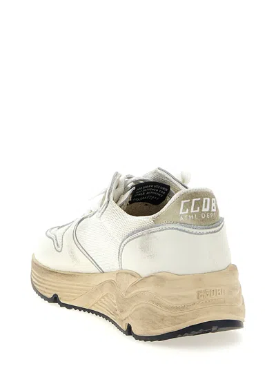 Golden Goose Mesh Panel Sneakers Star Emblem In White
