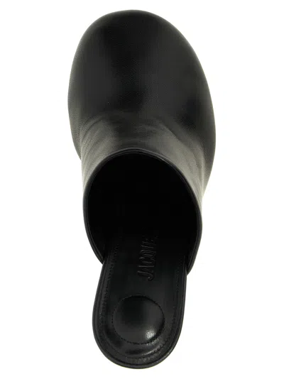 Jacquemus Mule With Geometric Heel In Black