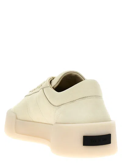 Fear Of God Man Sneakers Ivory Size 7 Leather In Metallic