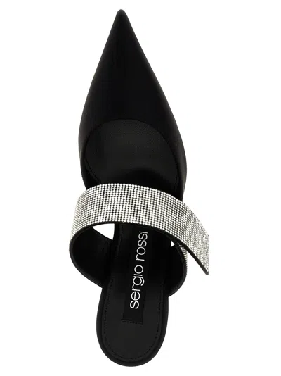Sergio Rossi Paris Stiletto Heel Mules In Black