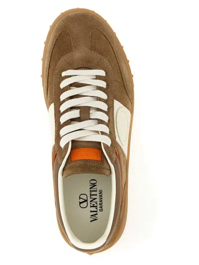 Valentino Garavani Upvillage Low-top Suede Sneakers In Neutral