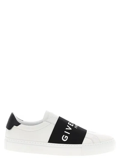 Givenchy Urban Street Leather Sneakers With Elastic Band In White