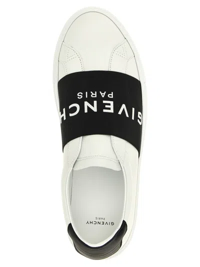 Givenchy Urban Street Leather Sneakers With Elastic Band In White