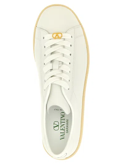 Valentino Garavani Royco Sneaker In Nappa Calfskin In White