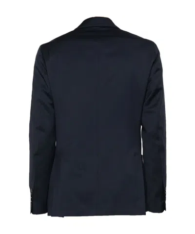 Lardini Single-breasted Wool Blazer In Blue