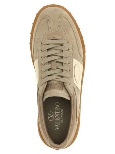 Valentino Garavani Upvillage Leather Sneakers In Brown