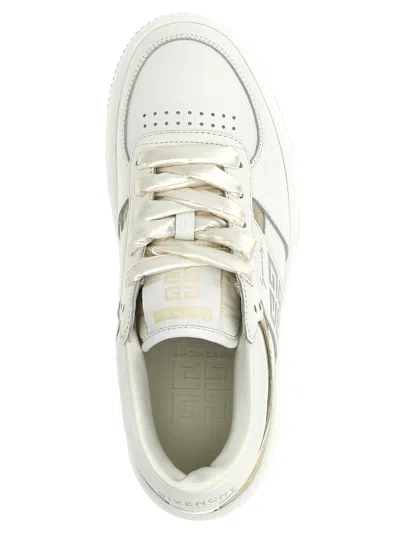 Givenchy Sneakers G Move En Cuirs Mélangés In White