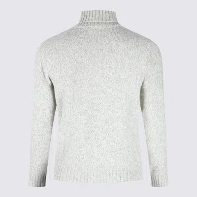 Eleventy Argyle Pattern Crewneck Sweater In White