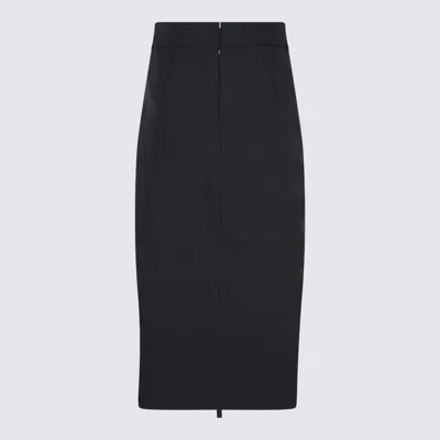 Elisabetta Franchi Lightweight Crepe Skirt With Black Zip In Black