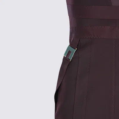 Elisabetta Franchi Structured Bodice Evening Dress In Burgundy