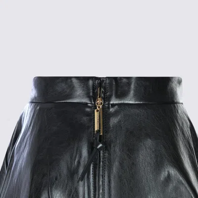 Elisabetta Franchi Flared Midi Skirt With High Waist In Black