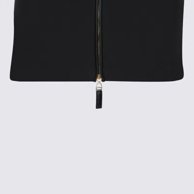 Elisabetta Franchi Lightweight Crepe Skirt With Black Zip In Black
