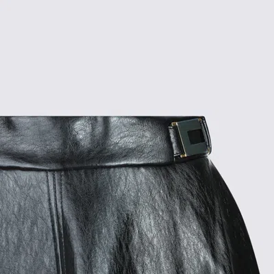Elisabetta Franchi Flared Midi Skirt With High Waist In Black
