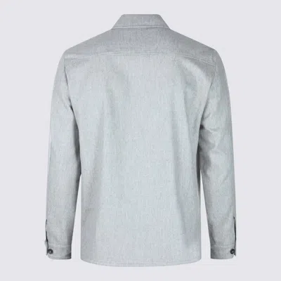 Eleventy Shirt Jacket With Pockets In Gray