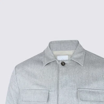 Eleventy Shirt Jacket With Pockets In Gray