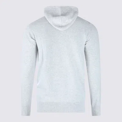 Eleventy Ribbed Hooded Crewneck Sweater With Long Sleeves In Blue