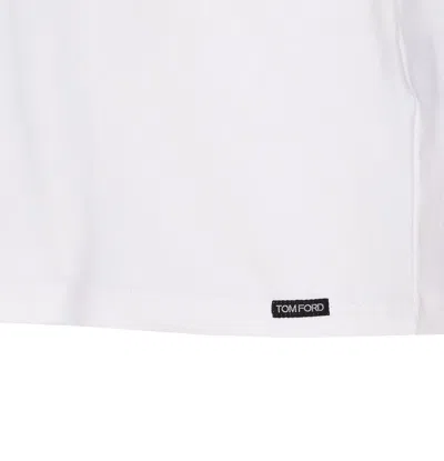 Tom Ford Logo-tag Jersey Underwear T-shirt Clothing In White